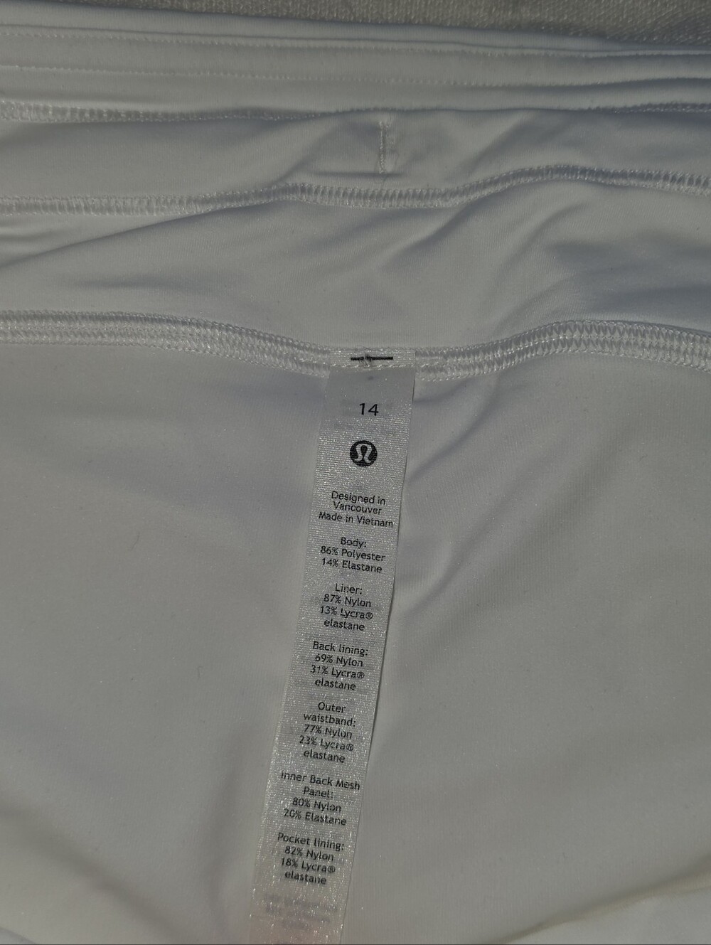 NEW Lululemon “Play Off the Pleats” tennis skirt White Sz 14 - Picture 3 of 10